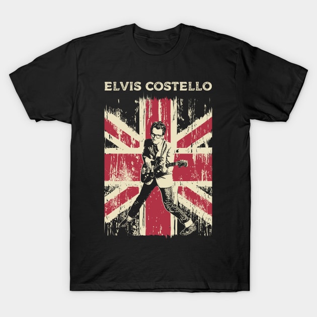 Vintage Distressed Elvis Costello T-Shirt by Yopi